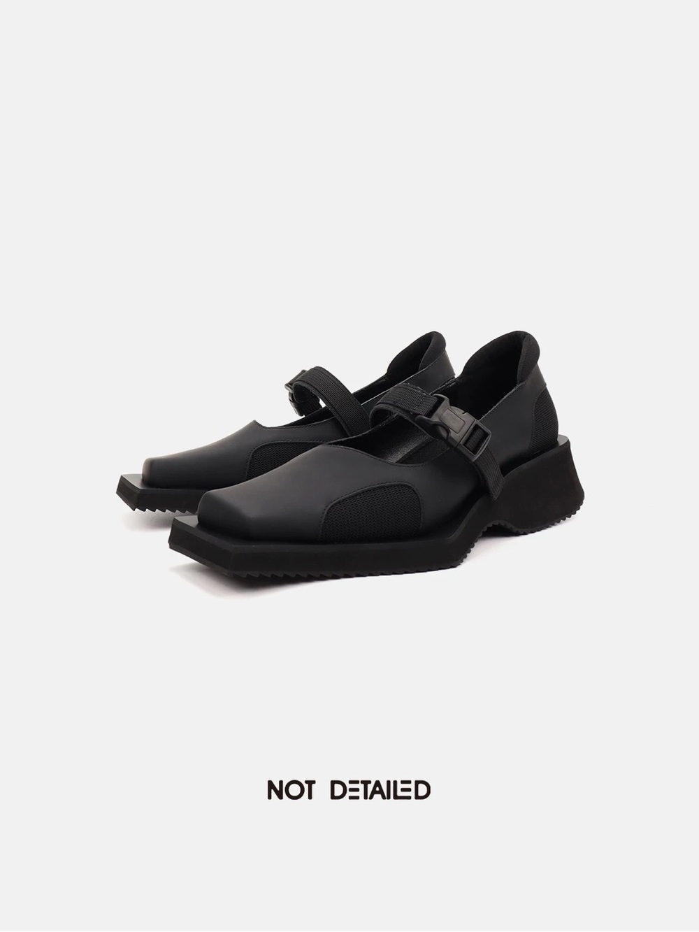 Black Leather Mary Jane Sport Flats